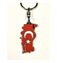 Ay Yıldızlı Türkiye Haritalı Türkiye Yazılı Metal Anahtarlık