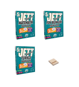 5. Sınıf JETT Matematik Fen Bilimleri ve Türkçe Fasikülleri 3lü Set