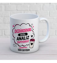 Kişiye Özel Eğlenceli Tasarım Dedikodu Değil Analiz Yapıyoruz İsimli Kupa