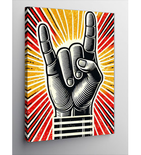 Kanvas Tablo Rock 'N Roll El Hareketi