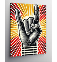 Kanvas Tablo Rock 'N Roll El Hareketi