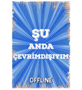 Yazılı Retro Ahşap Poster