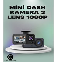 3 Kanallı Araç Kamerası – Full HD 1080P Kayıt, 2” Ekran, Park Gözetimi Desteği