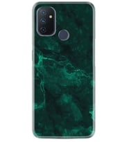 Kılıfland One Plus Nord N10 Kılıf Silikon Resimli Kapak Yeşil Koyu Mermer Stok 1296