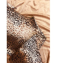 Leopar Desenli Ipeksi Bayan Süet Pijama Altı (Kahverengi)