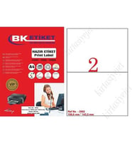 A1 Etiket Lazer Etiket tw-2002 100 A4 Sayfa Laser Etiket 199.6 x 143.5 mm Boyutunda 1 A4 Sayfada 2 Etiket
