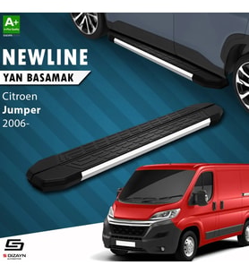 S-Dizayn Citroen Jumper 3 Kısa Şase NewLine Krom Yan Basamak 203 Cm 2006-2022 A+ Kalite
