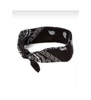 Siyah Etnik Desenli Bandana & Fular