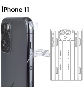 İPhone 11 6.1 Hidrojel Hayalet Yan Alt Üst Kamera Kaplama Film-(5775) - SSSSSS6423-3979