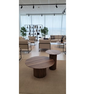 Most Bohem Orta Sehpa 2'li Set %100 Ahşap 85 Cm. Çap (EVİNİZE TESLİM) (Kahverengi)