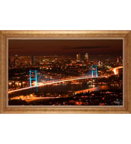 EV İŞYERİ OFİS İÇİN ALTIN ÇERÇEVELİ PASPARTULU TABLO VB666