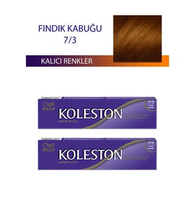 2 Adet Single Tüp Boya Saç Boyası Fındık Kabuğu 7/3