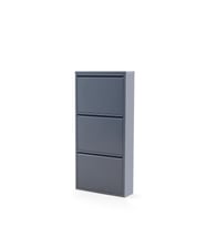 Gowoll 3 Raflı Metal Ayakkabılık  Antrasit  Ayakkabı Rafı  Metal Ayakkabı Dolabı