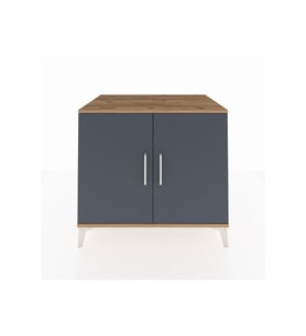 Kronos Şifonyer 2 Raflı 2 Kapaklı 88x59x80 Çam-Antrasit