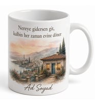 Memleket Özlemi Çeken Sevgiliye Baskılı Kupa Bardak Hediye