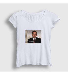 Presmono Kadın Beyaz Dead Inside Michael Scott The Office T-Shirt 345159tt (Beyaz)