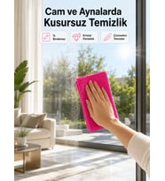40x40 cm Premium Mikrofiber Temizlik Bezi Hızlı Kuruyan ve Leke Bırakmayan Bez