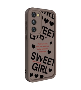 Galaxy S23 Kılıf Kamera Korumalı Baskılı Arka Yüzey Klas Kılıf (Siyah)