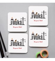 Kişiye Özel Avukata Hediye Bardak Altlığı 4'lü Set