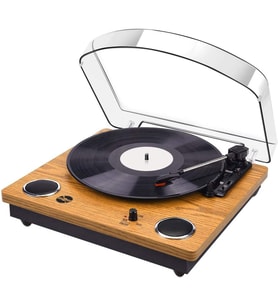 Record Master TT249 Retro Pikap - Bluetooth + Mp3 Kayıt Özelliği - 33, 45, 78 Devir