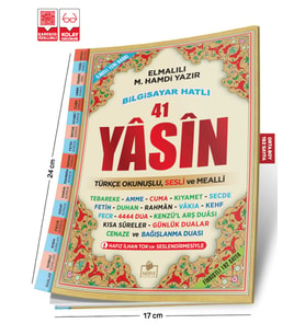 Sesli Yasini Şerif Türkçe Fihristli Orta Boy 192 Sayfa