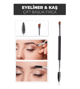 Çift Başlıklı Eyeliner Ve Kaş Fırçası – Kolay Uygulama Ve Mükemmel Sonuçlar