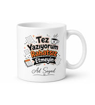 Tez Yazıyorum Yazılı Komik Baskılı Kupa Bardak Hediye