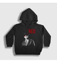 Presmono Unisex Çocuk Siyah Red The Blacklist Kapüşonlu Sweatshirt 183782tt