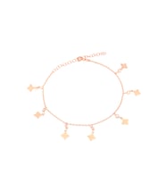 Rose Gold Sallantılı Taşlı Gümüş Kadın Ayak Halhal