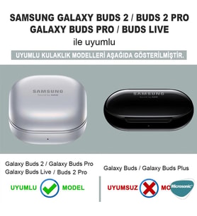 Lexroo Samsung Galaxy Buds 2 Pro için Kılıf Askılı Mat Silikon Mavi [Buds 2 Pro ile Uyumlu - Mavi]