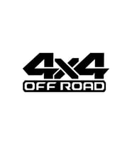 Off Road 4X4 Oto Cam Sticker Siyah 40*18 Cm