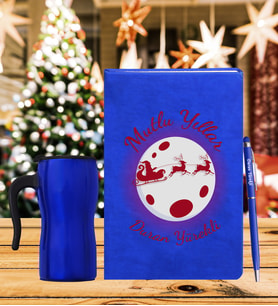 Yılbaşı İçin Kişiye Özel Tasarım Defter Kalem & Termos Mug Hediye Seti