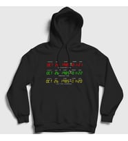 Presmono Unisex Siyah Time Film Geleceğe Dönüş Back To The Future Kapüşonlu Sweatshirt 243623tt