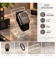 Saat Standı 6 cm Oval Şeffaf – 5 Adet