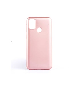 Samsung Galaxy M21 Uyumlu Kılıf Zore Premier Silikon Kapak (Rose Gold Altın)