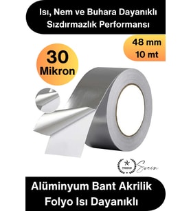 #AlüminyumBant Alüminyum Bant Akrilik Folyo Isı Dayanıklı Havalandırma Kanalı Boru Sızdırmazlık Tami