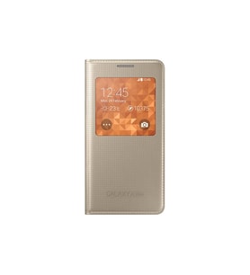 Galaxy Alpha G850 ile Uyumlu S View Kılıf Altın EF-CG850BFEGWW