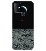INFINIX Hot 8 9 10 11S Hot 10 Play 10T Kılıf Desemli Silikon Astronoot Red Baloon 1608