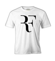 Roger Federer - Logo Beyaz Erkek Tshirt
