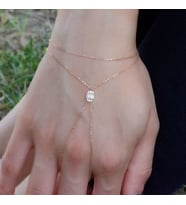 14K Baget Taşlı Altın Şahmeran Bileklik