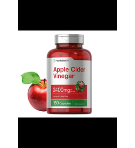 Horbaach Apple Cider Vinegar Capsules 2400mg 150 Count Non-GMO, Gluten Free (Renksiz)