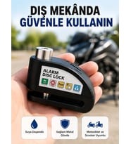 Disk Fren Kilidi Alarmlı Anti Hırsızlık Motosiklet Scooter Bisiklet Yeni Nesil