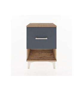 Arges Komodin Tek Çekmeceli 44x30x64 Çam-Antrasit