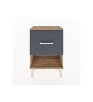 Arges Komodin Tek Çekmeceli 44x30x64 Çam-Antrasit
