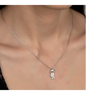 SWAROVSKİ TAŞLI ÇOCUK 925 AYAR GÜMÜŞ KOLYE