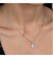 SWAROVSKİ TAŞLI ÇOCUK 925 AYAR GÜMÜŞ KOLYE