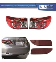 Toyota Markasına Uygun Corolla Arka Sağ Sol Stop Reflektör Takım 2010-2012