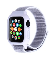 Ally Apple Watch 6-SE-5-4 44mm / 3-2-1 42mm Kayış Kordon Kılıf Silikon-(5775) - SSSSSS9073-4616