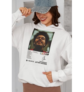 The Weeknd After Hours Rapper Baskılı Unisex Oversize Şarkıcı Hoodie
