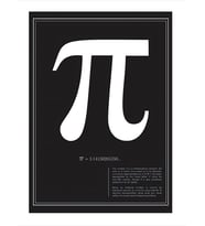 Pi Sayısı Dekoratif ahşap Tablo